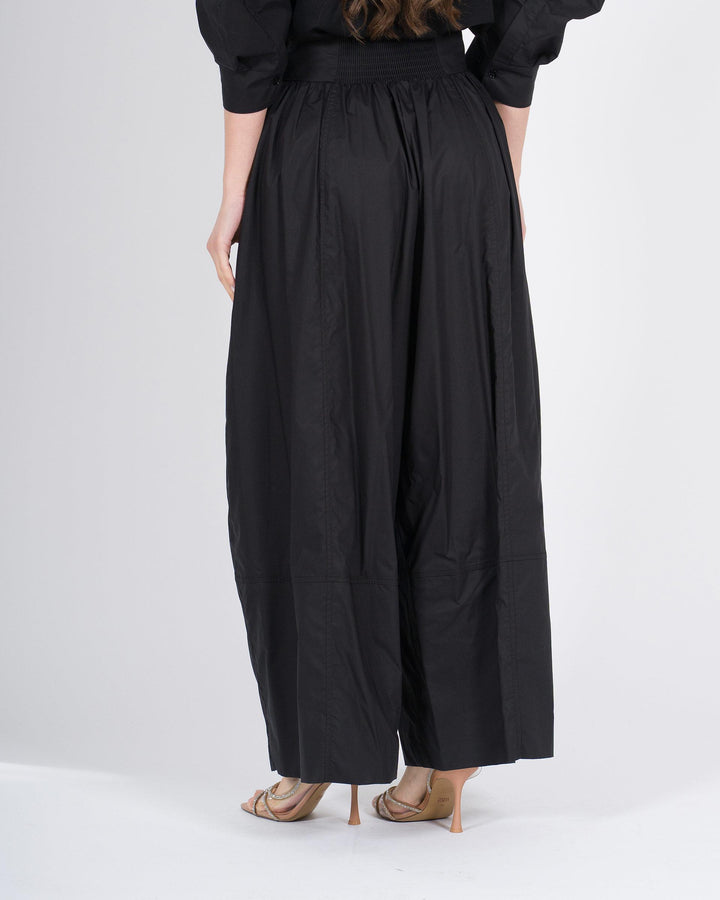 Pantaloni MEIMEJ  Balloon Cotone con Cinghie in Vita nero 