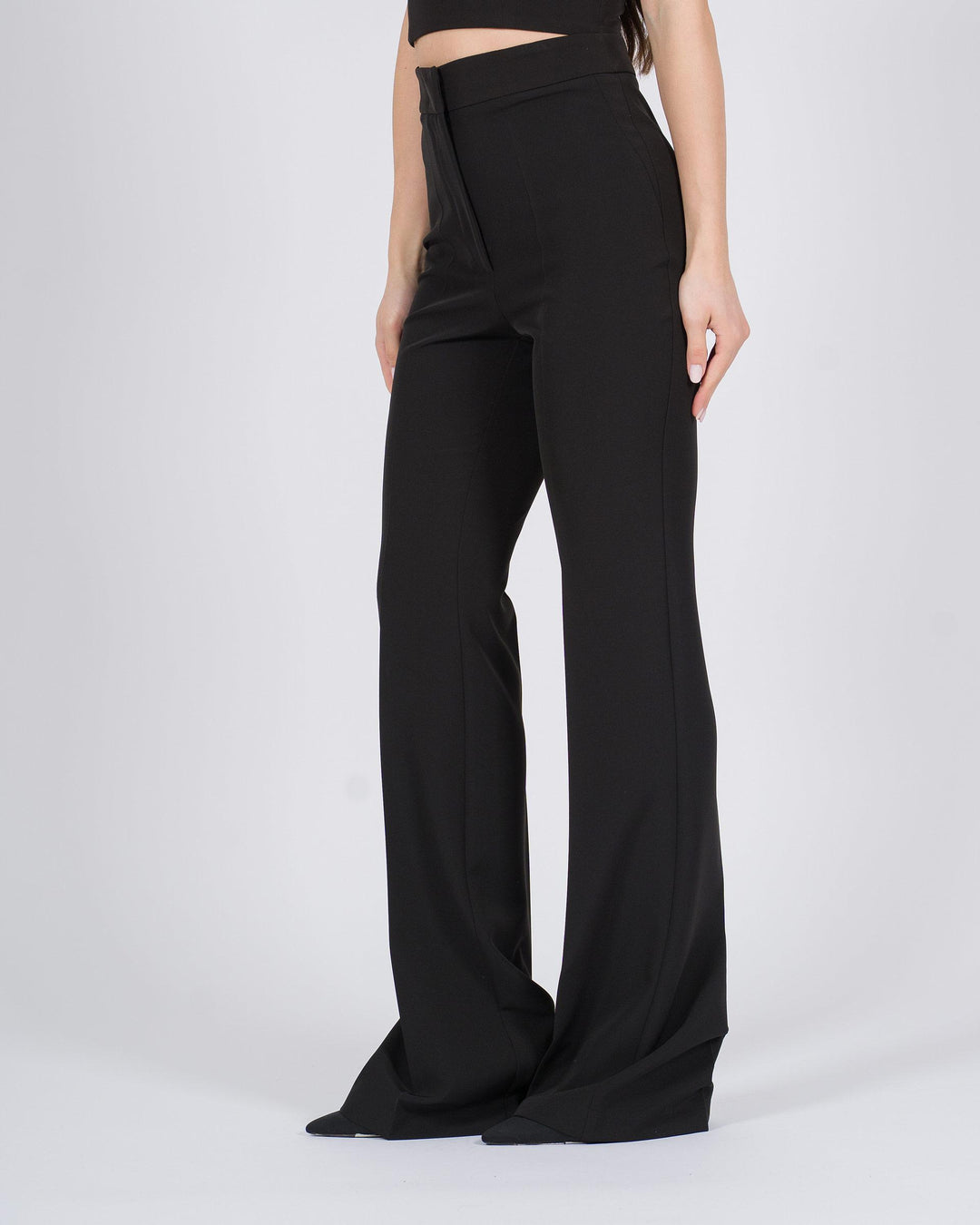 Pantalone ventre piatto silence nero a zampa nero 