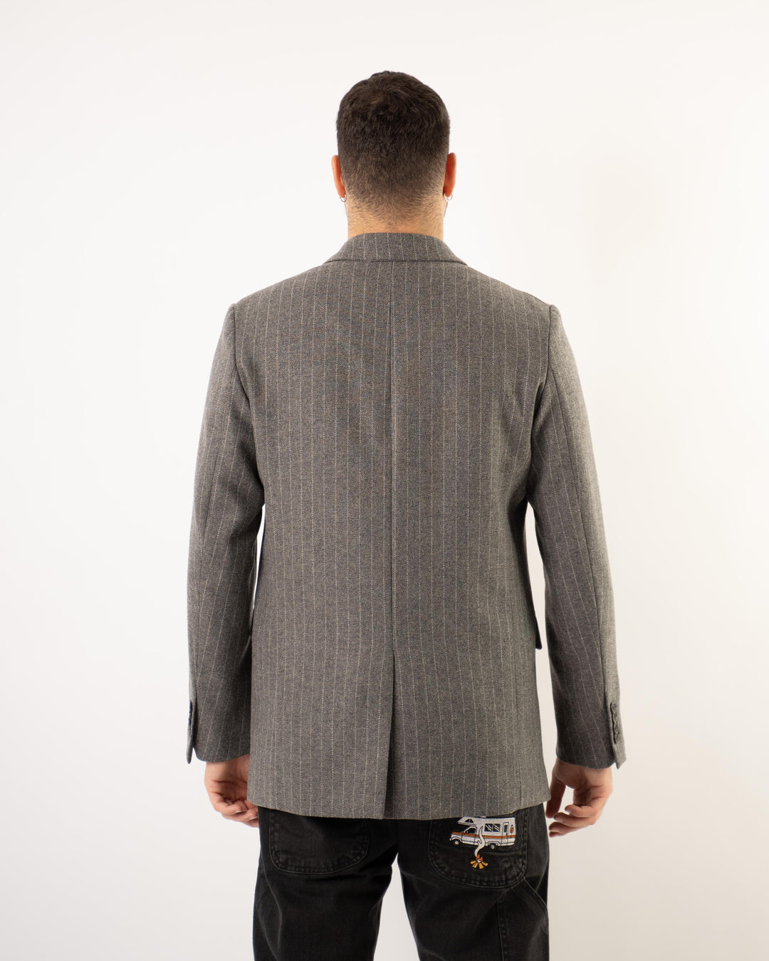 Blazer Gessato Grigio 
