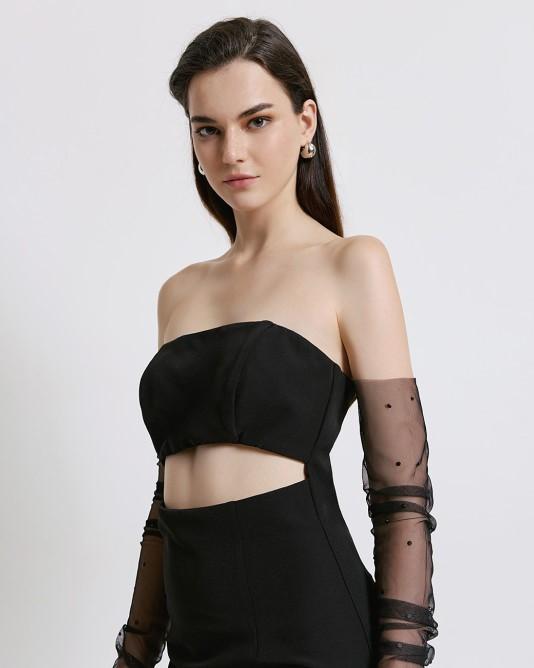 Abito Cut Out Nero 