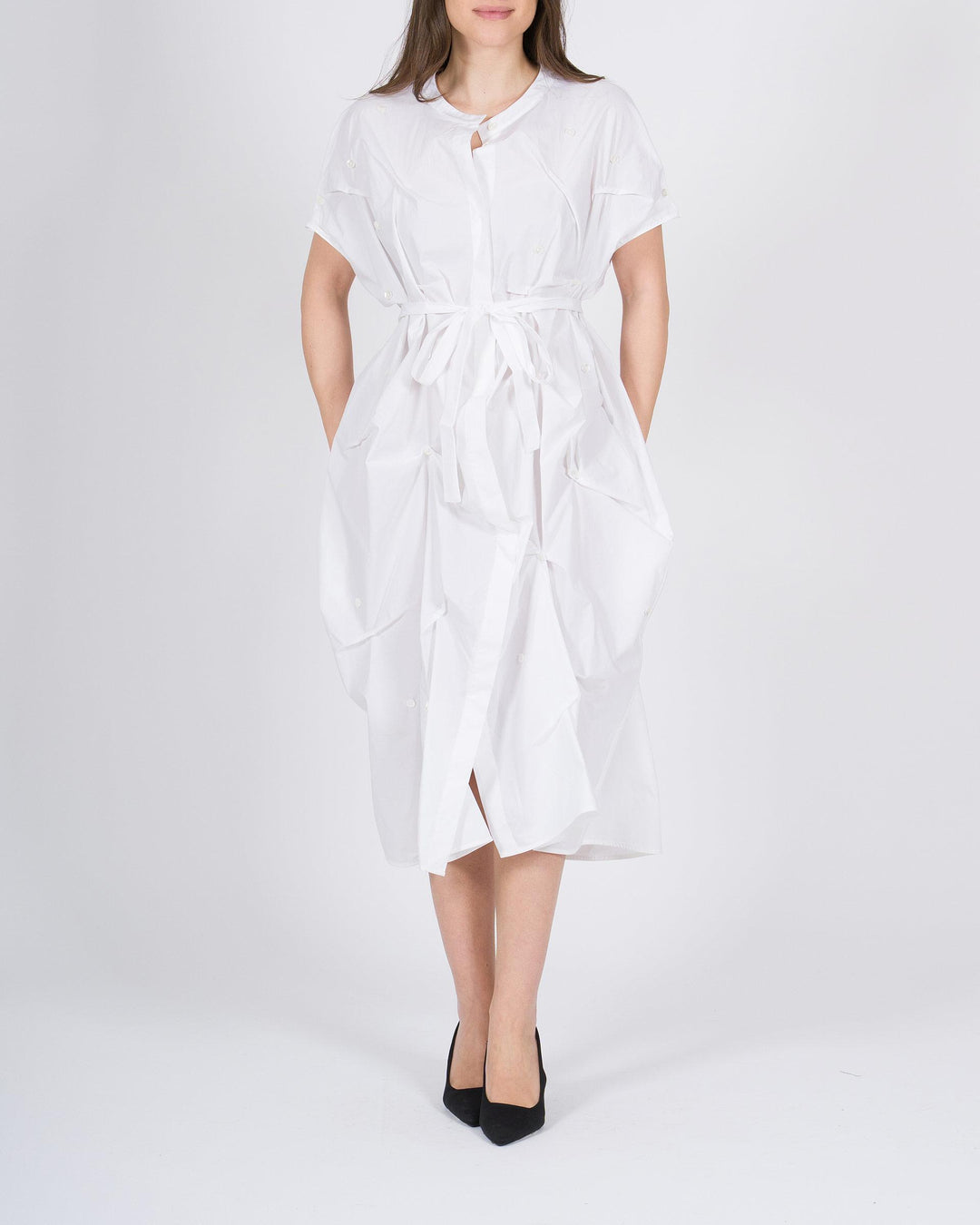 Abito Chemisier Bianco Meimeij 