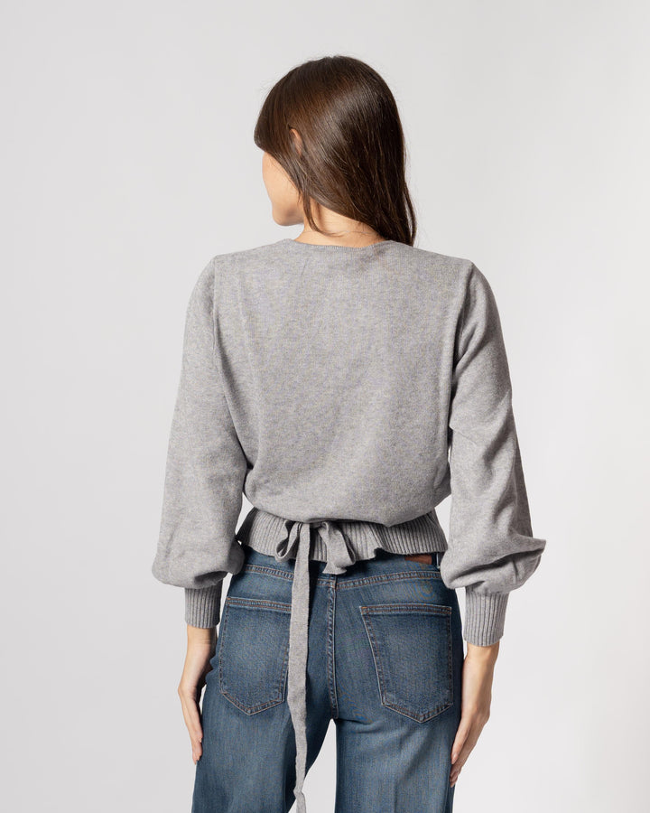 Maglia incrociata grigio 