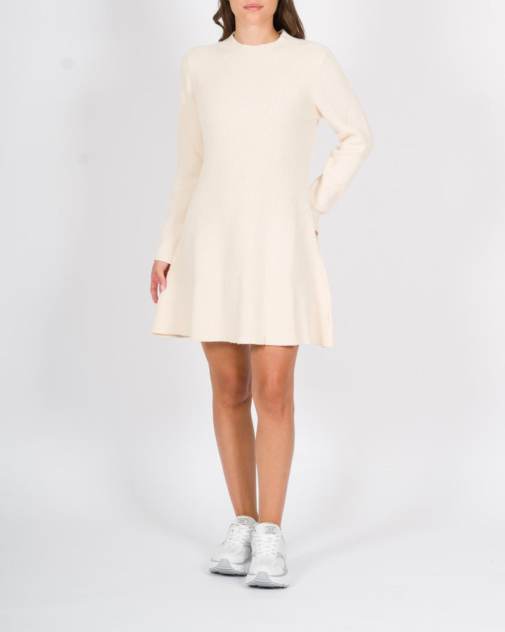 Abito Maglia Costine Panna 