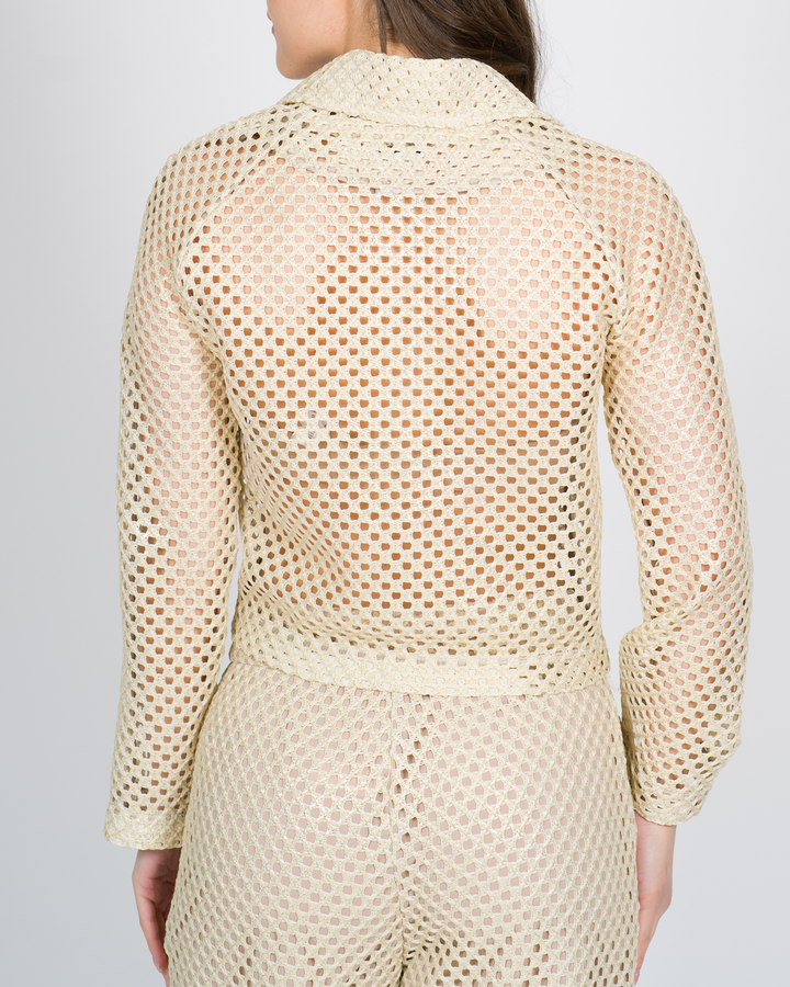 Chiodo Traforato Beige 