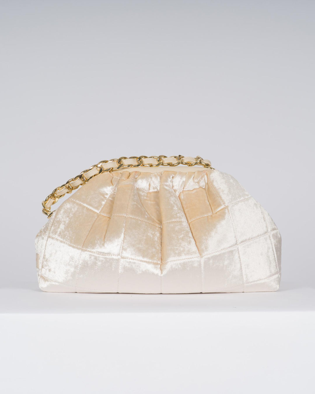 Borsa Puffy velvet beige 