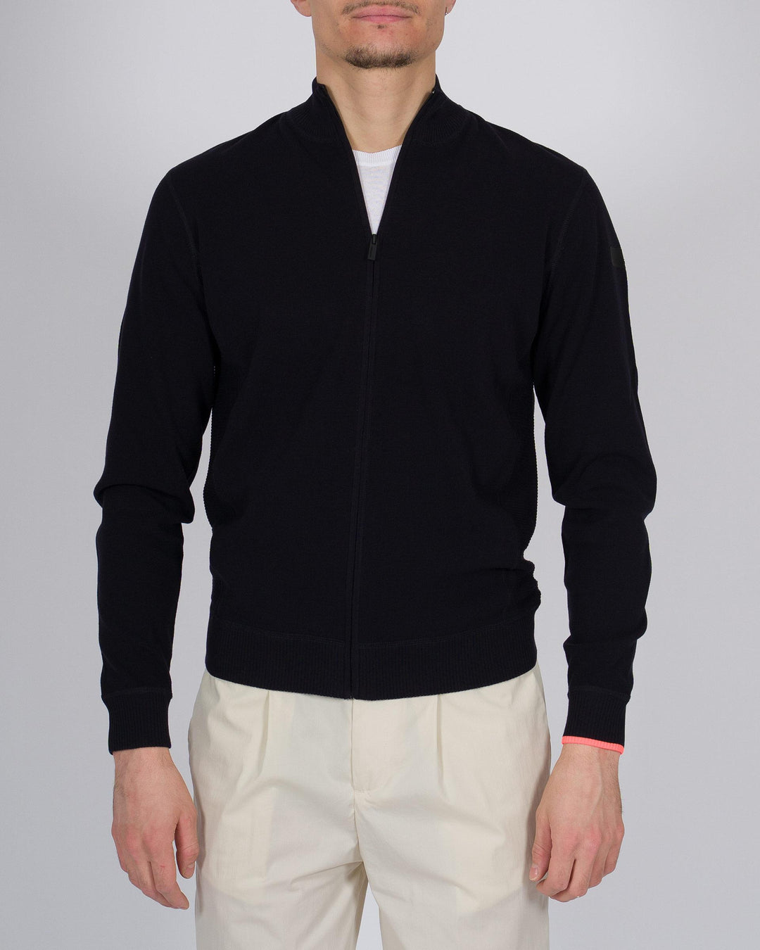 Fleece Full Zip Knit blu 