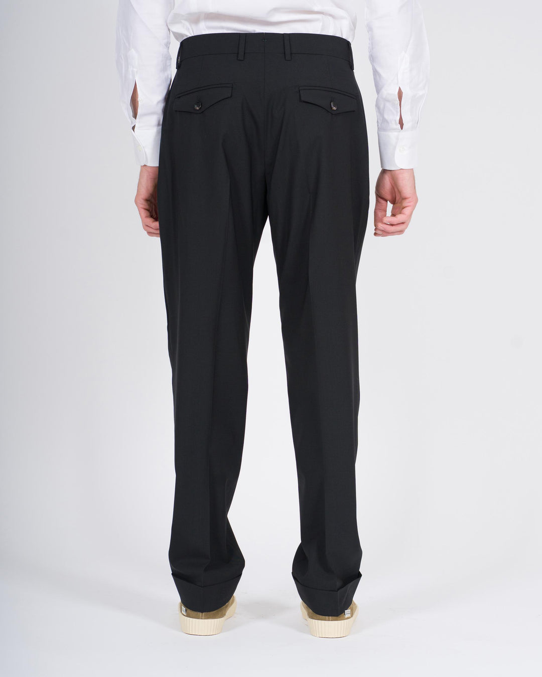Pantaloni Negron misto lanai Nero 