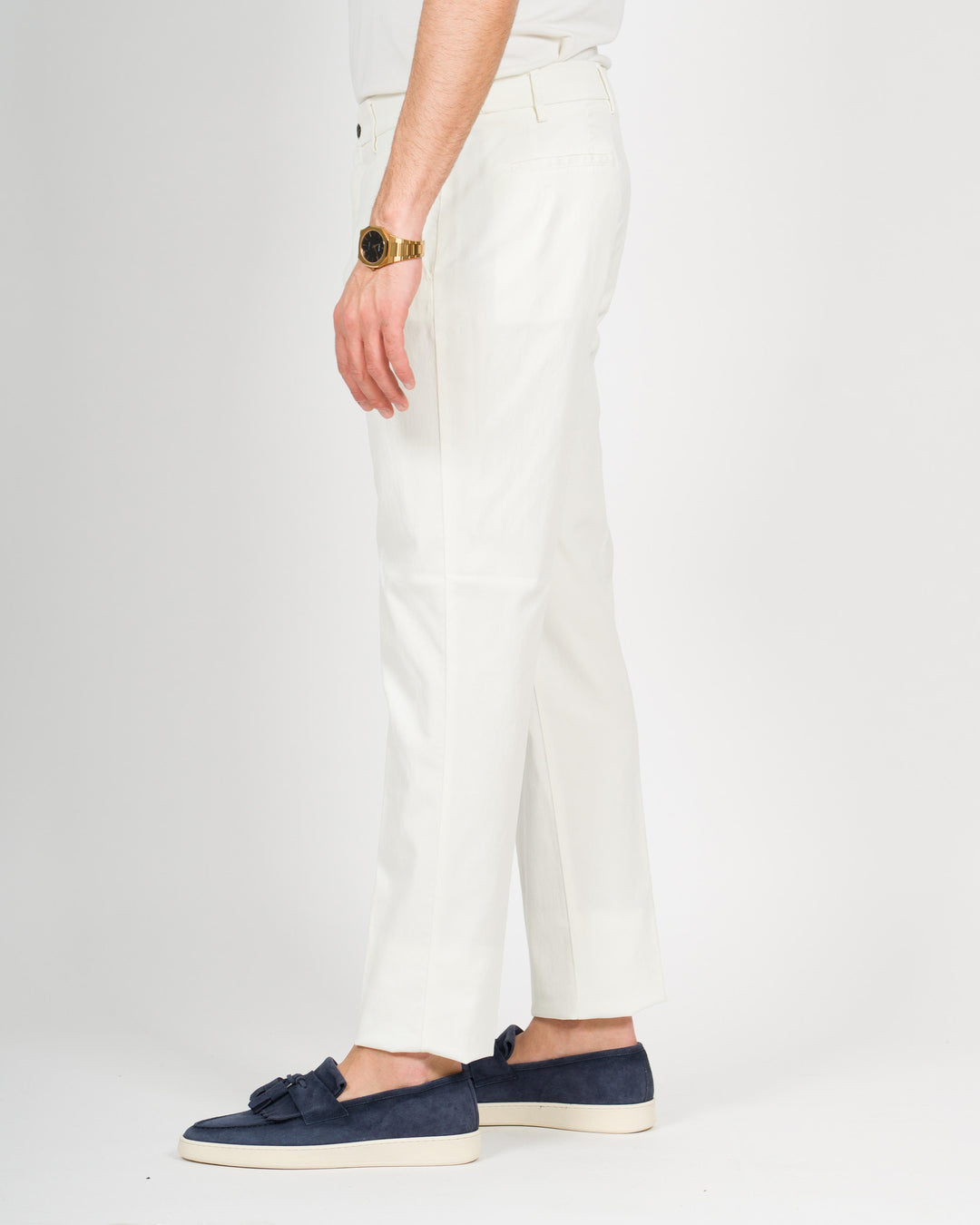 Pantalone morello cotone bianco 