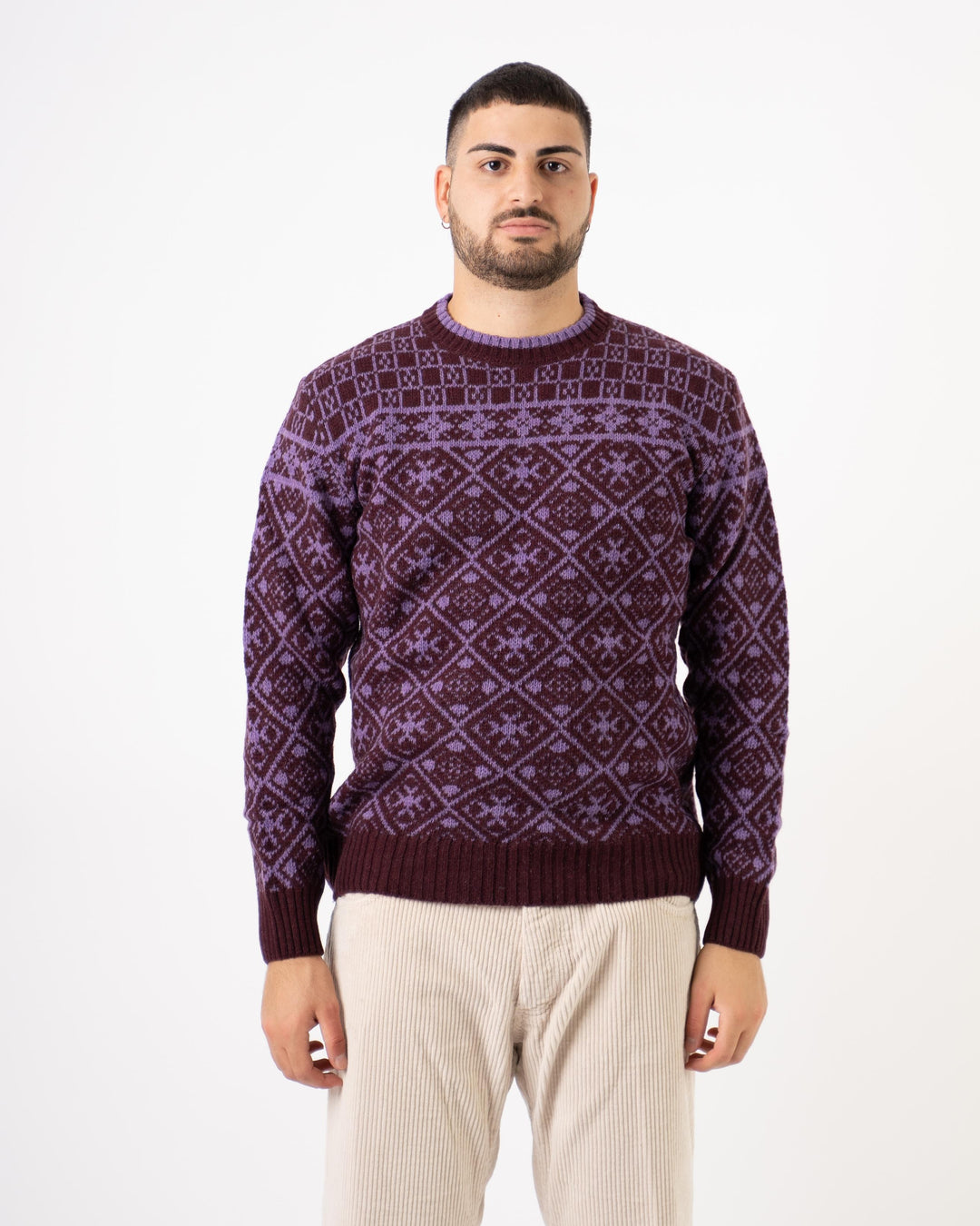 Maglia Jacquard Viola 