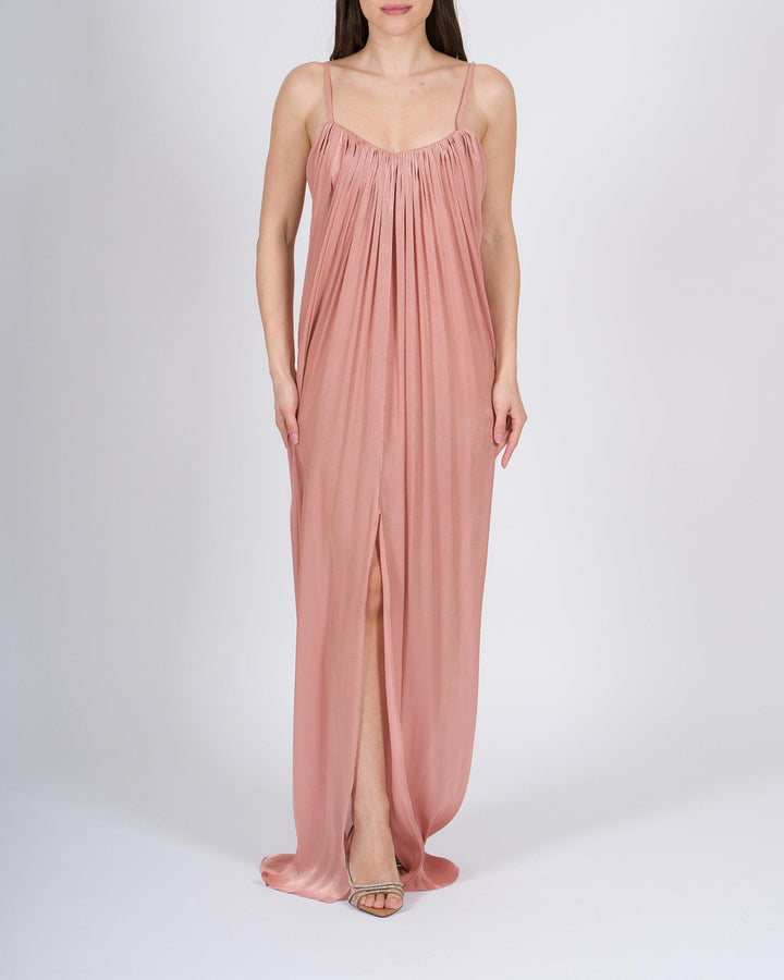 Abito Rosa Silence con Drappeggio 