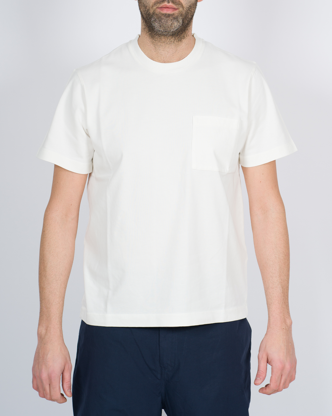 T-shirt taschino cotone bianca 