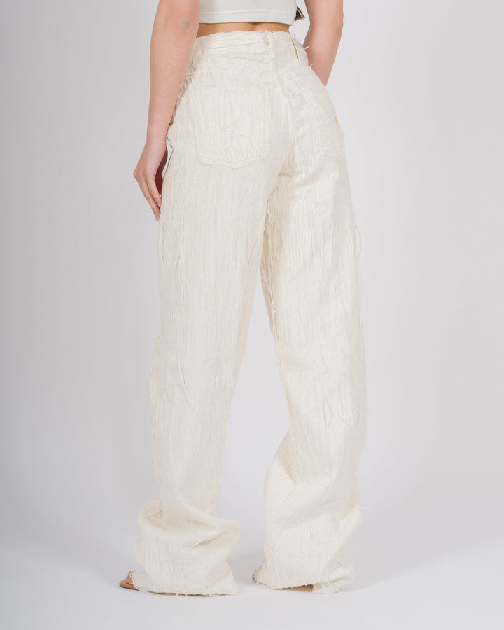 Pantalone Denim Don The Fuller bianco 