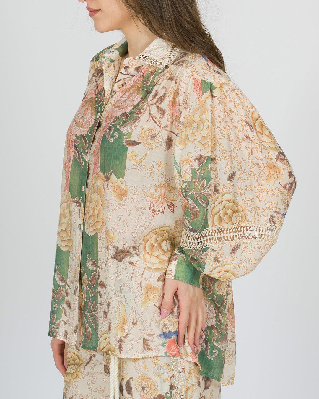 Camicia amosa beige fantasia 