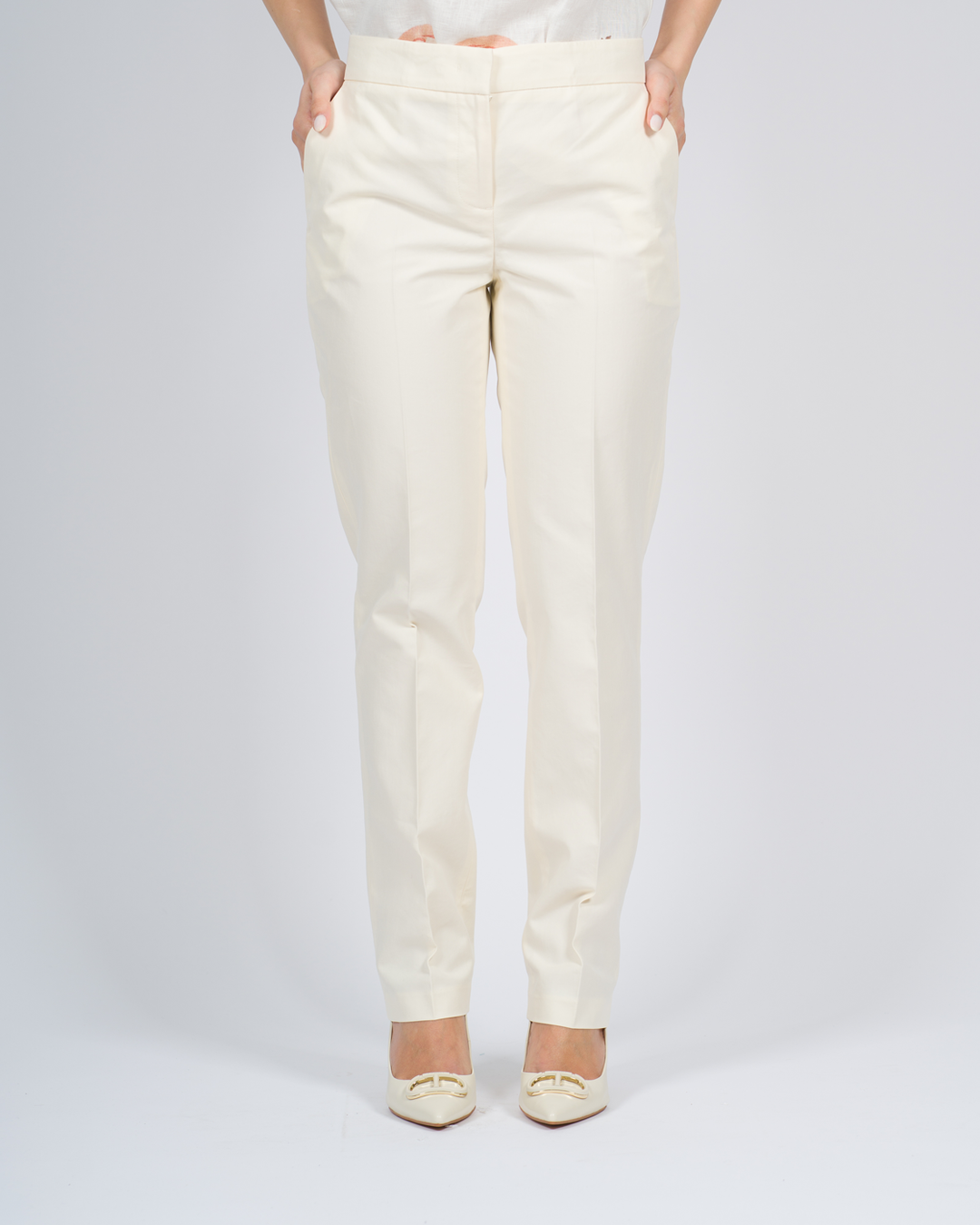 Pantalone dritto panna 