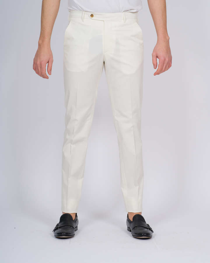 PANTALONE MORELLO COTONE BIANCO 