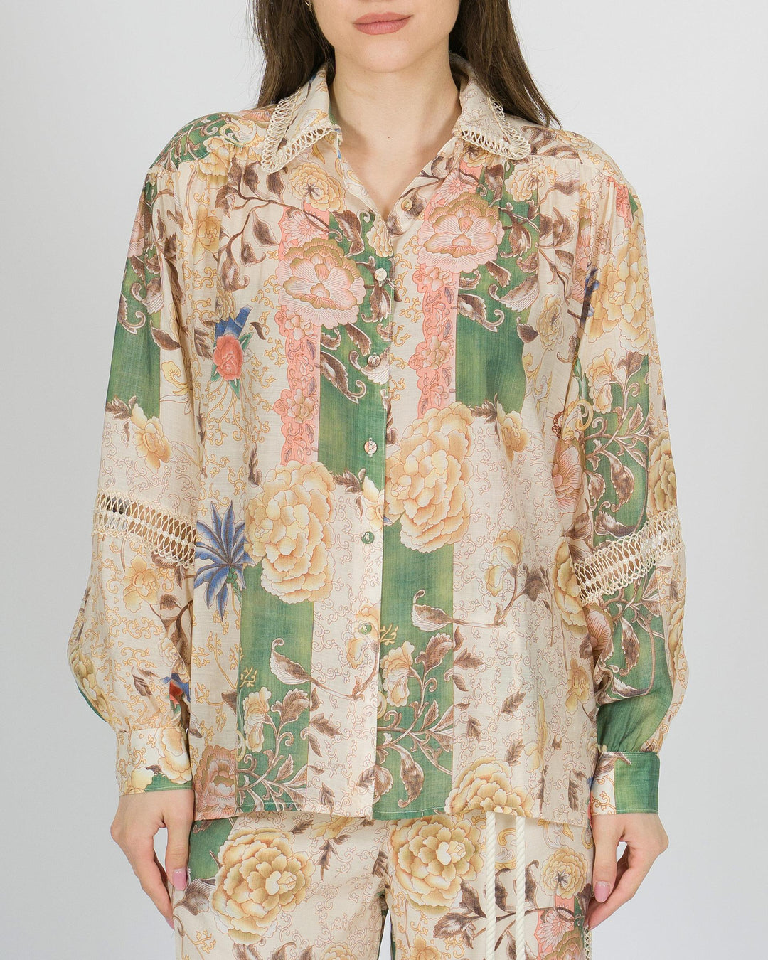 Camicia amosa beige fantasia 