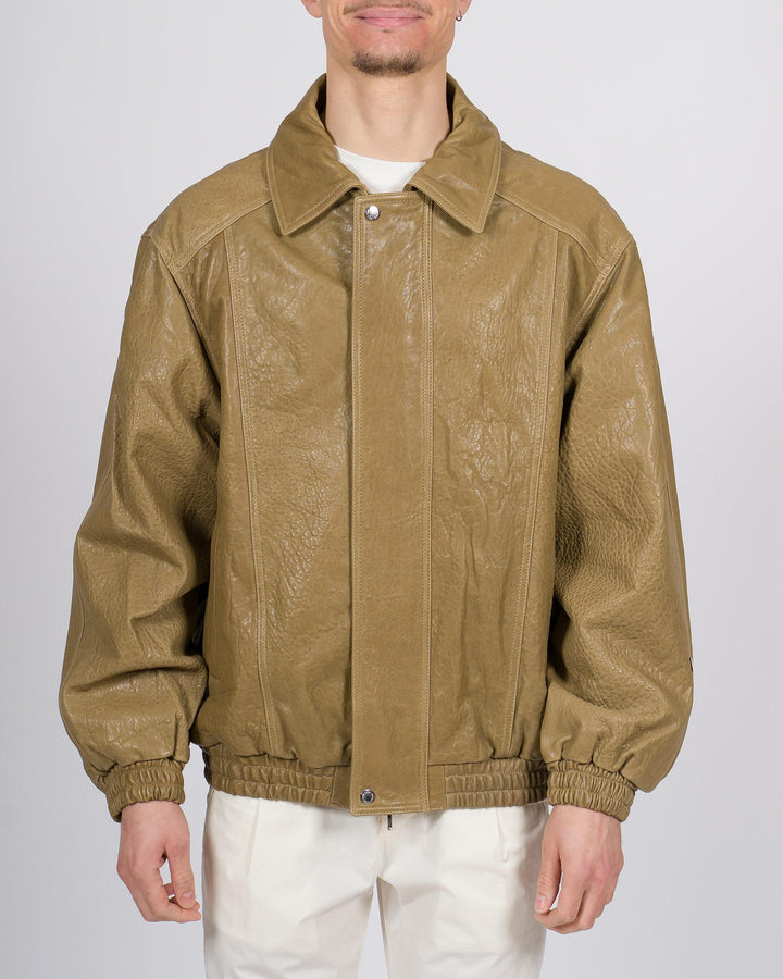 Giubbotto pelle over beige New York Resident 