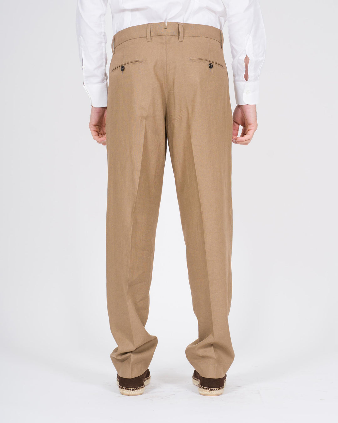 Pantaloni Negroni FF Lino camel 