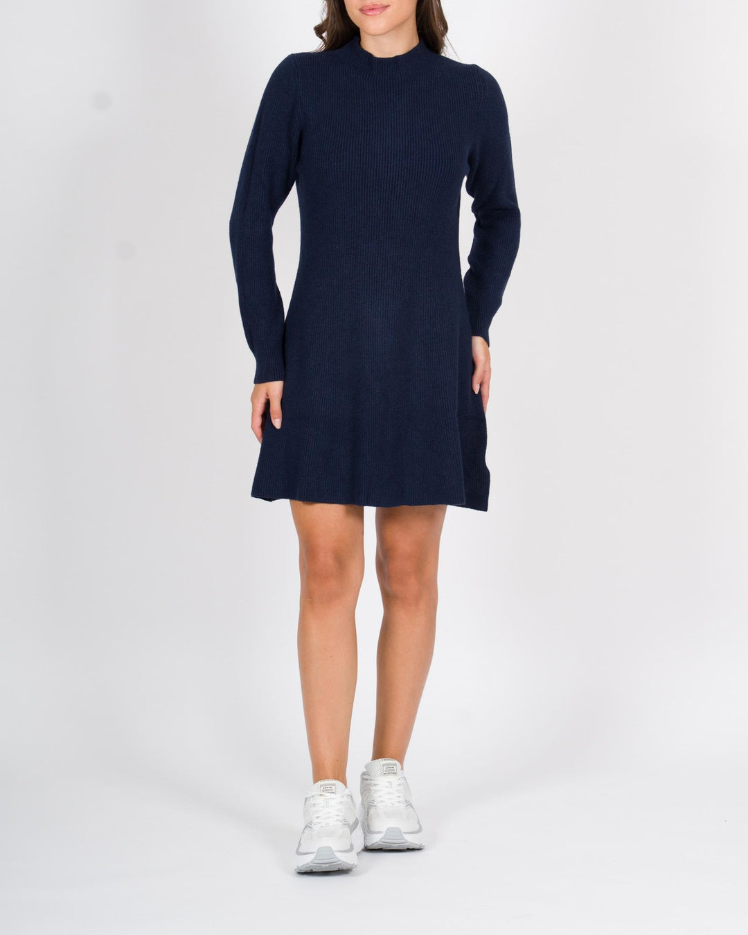 Abito Maglia Costine Blu 