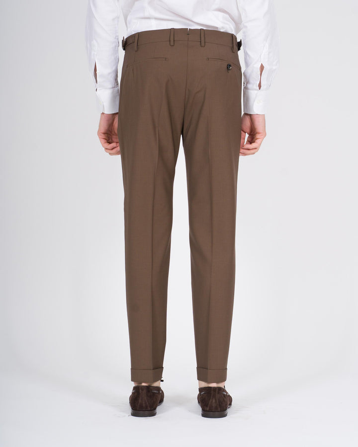 Pantaloni Retro lana marrone 