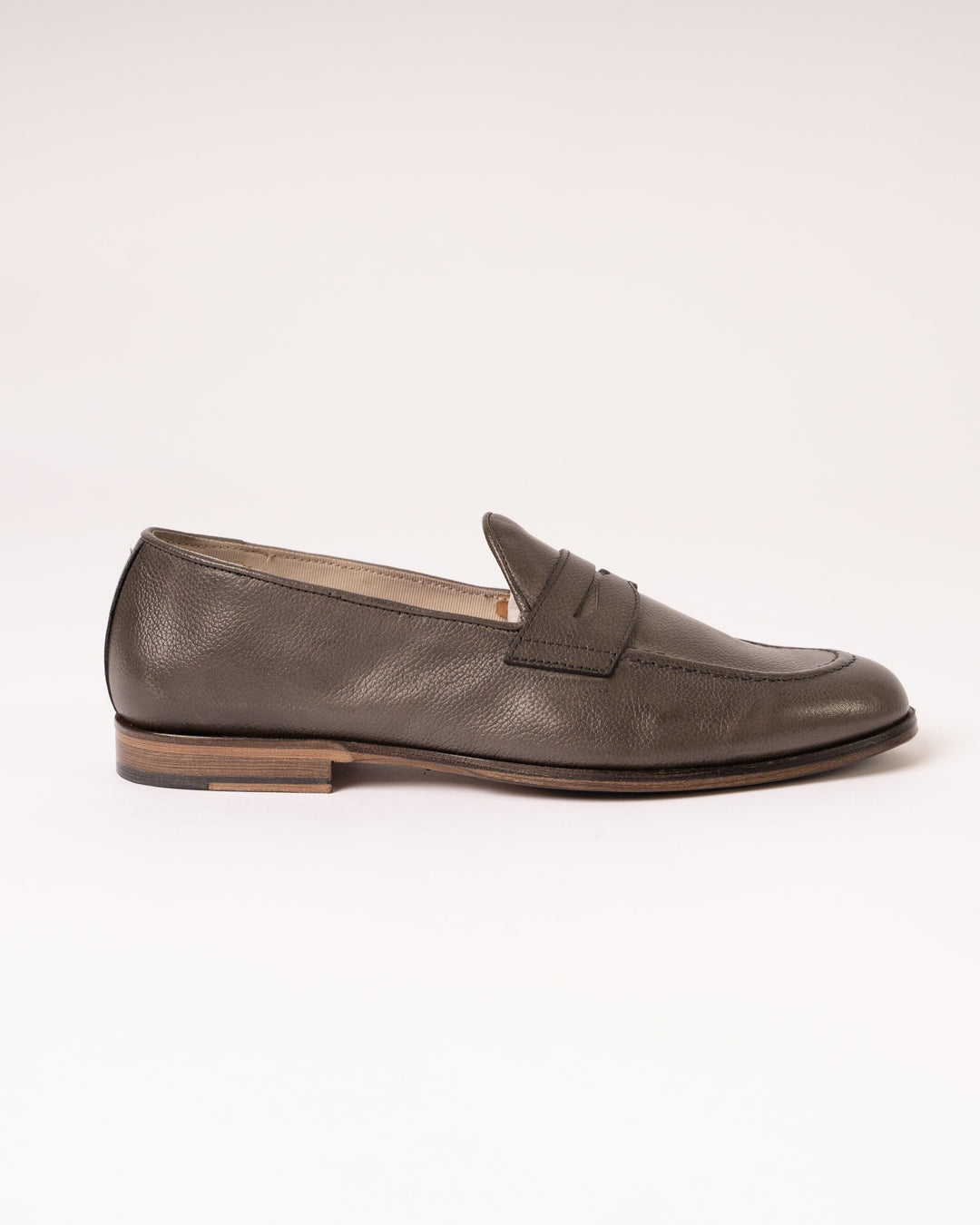 Mocassini Pelle Dollaro Grigio 