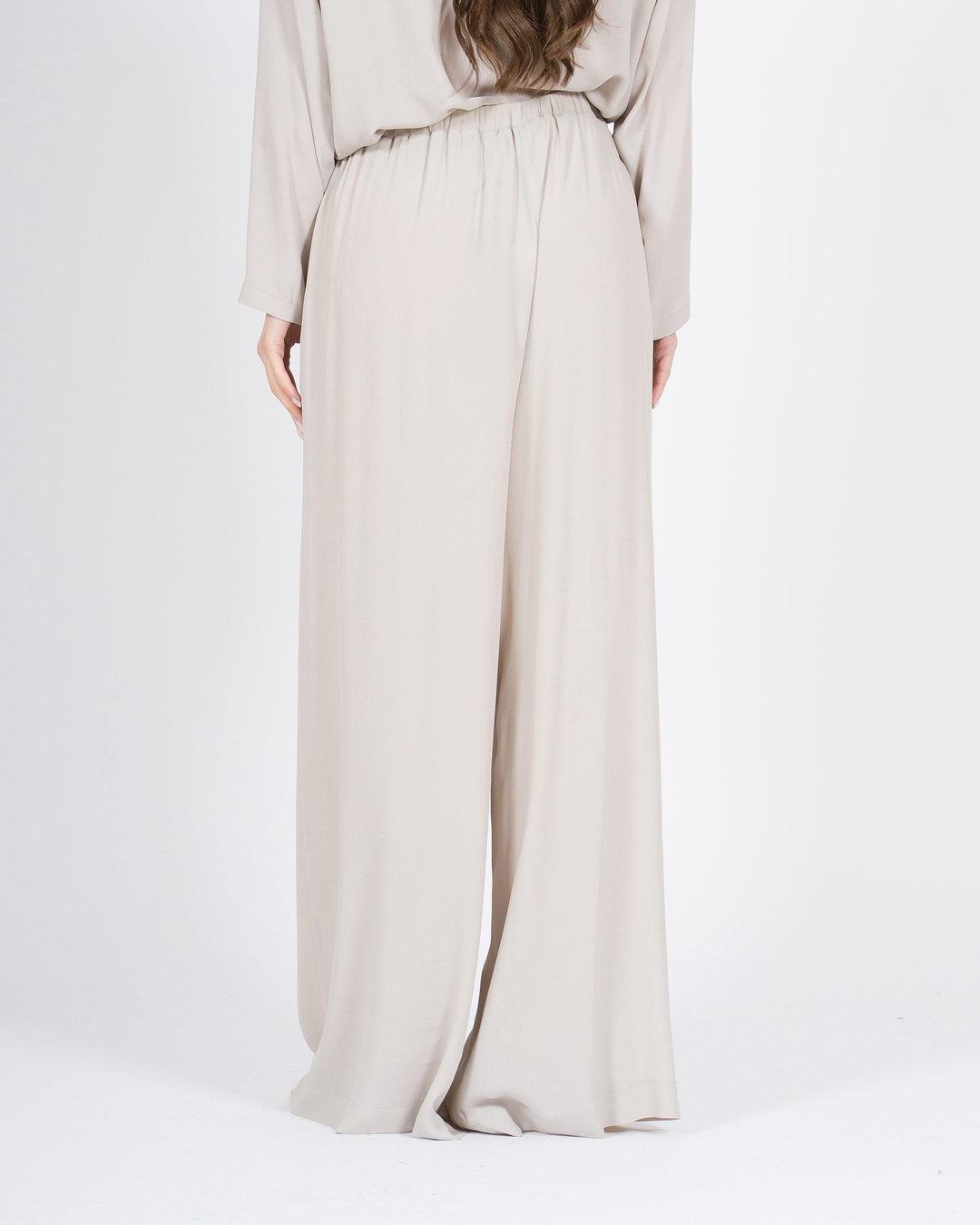 Pantaloni MEIMEJ Palazzo Seta con Elastico 