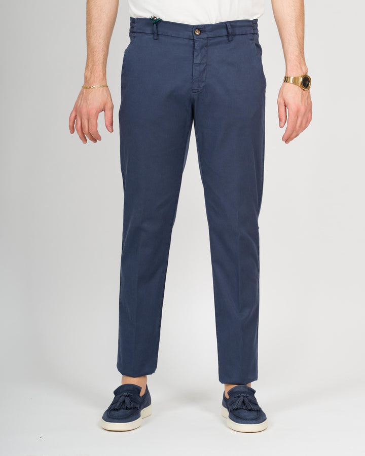 Pantalone morello cotone blu 