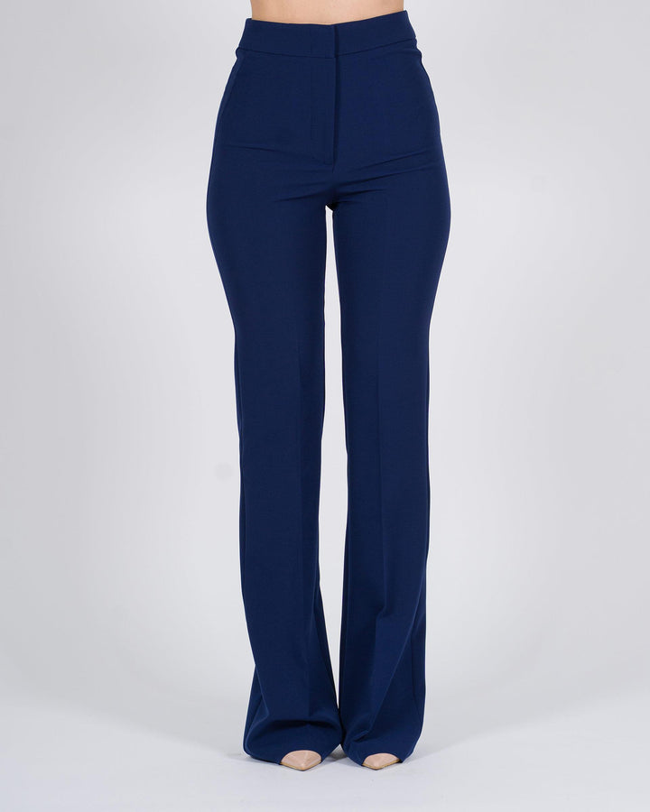 Pantalone ventre piatto a zampa blu 