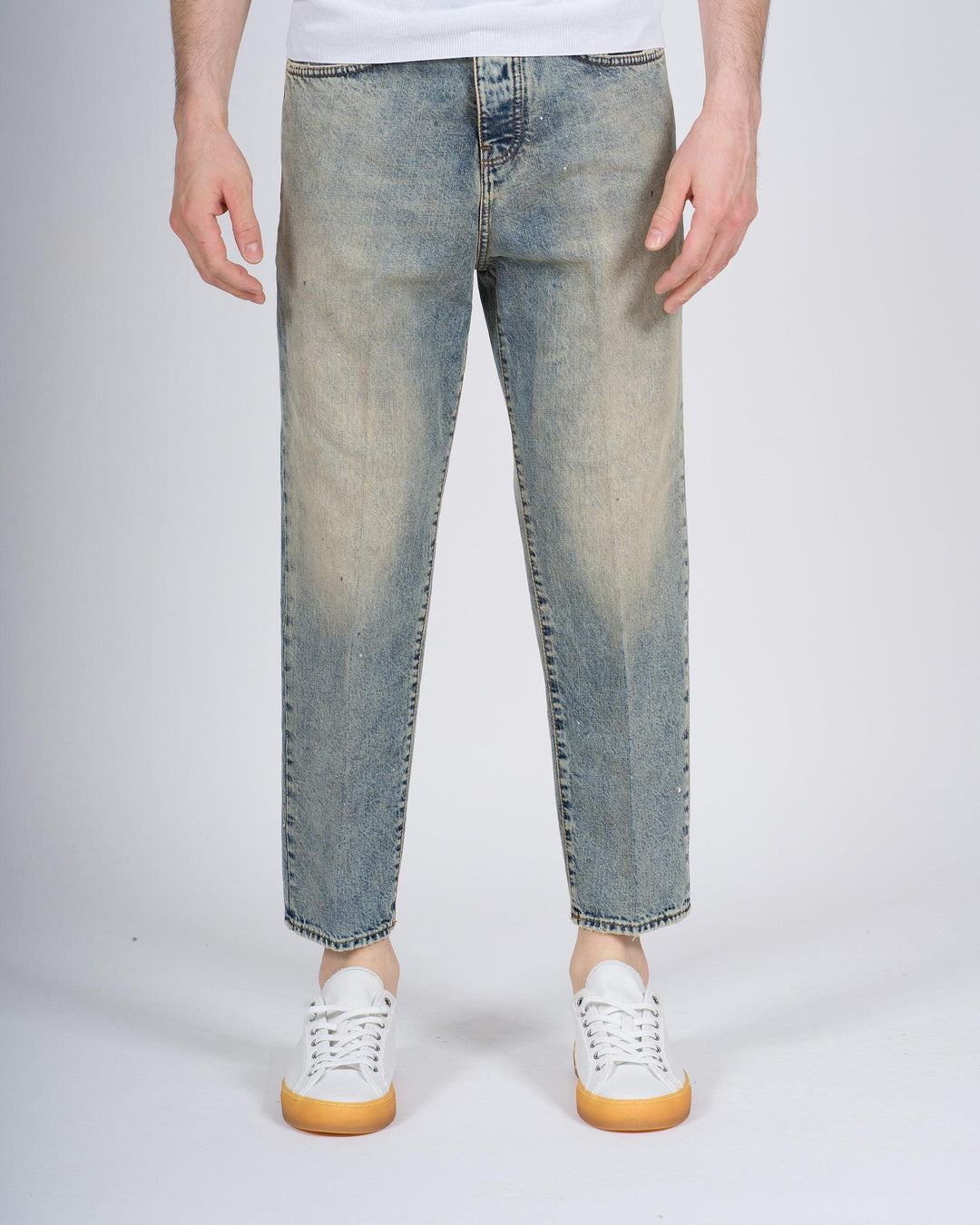 Jeans Uomo Bonheur Modello Osaka Sabbiature Chiare 