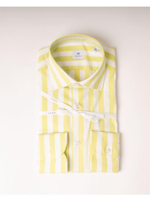 Camicia Riga Larga Cotone Lime 