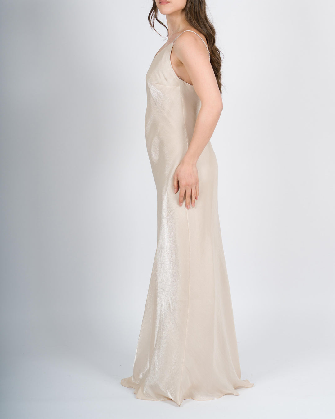 <BR/>Abito lungo scintillante rosa 