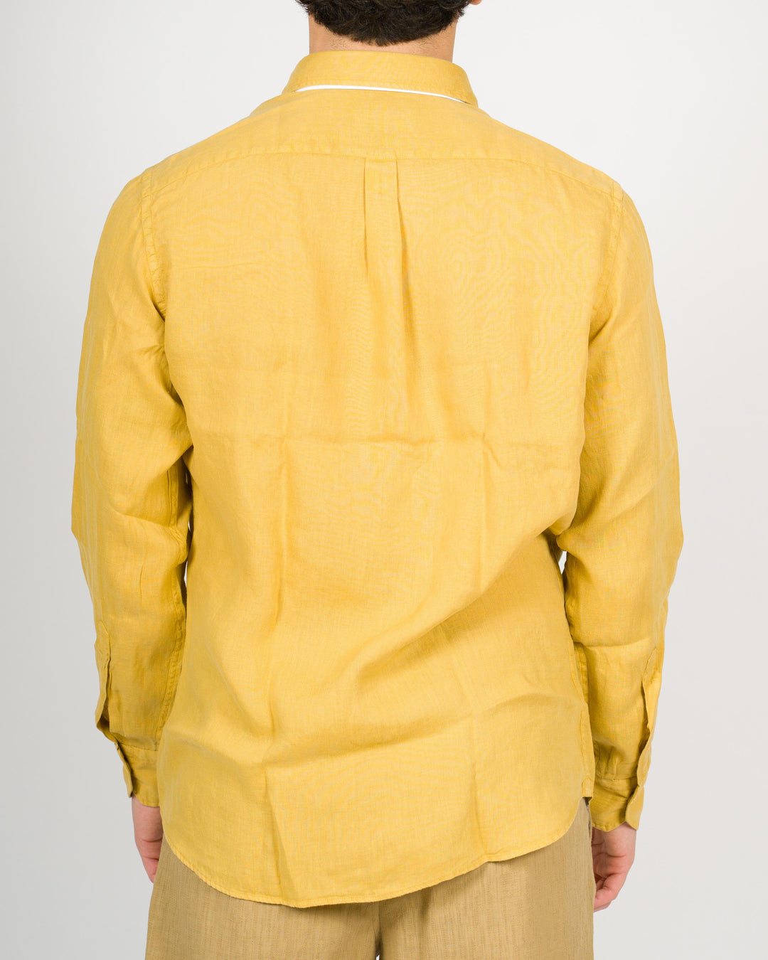 Camicia lino unito senape 