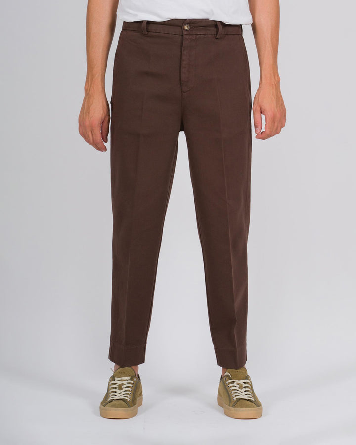 Pantaloni Chiba cotone marrone 