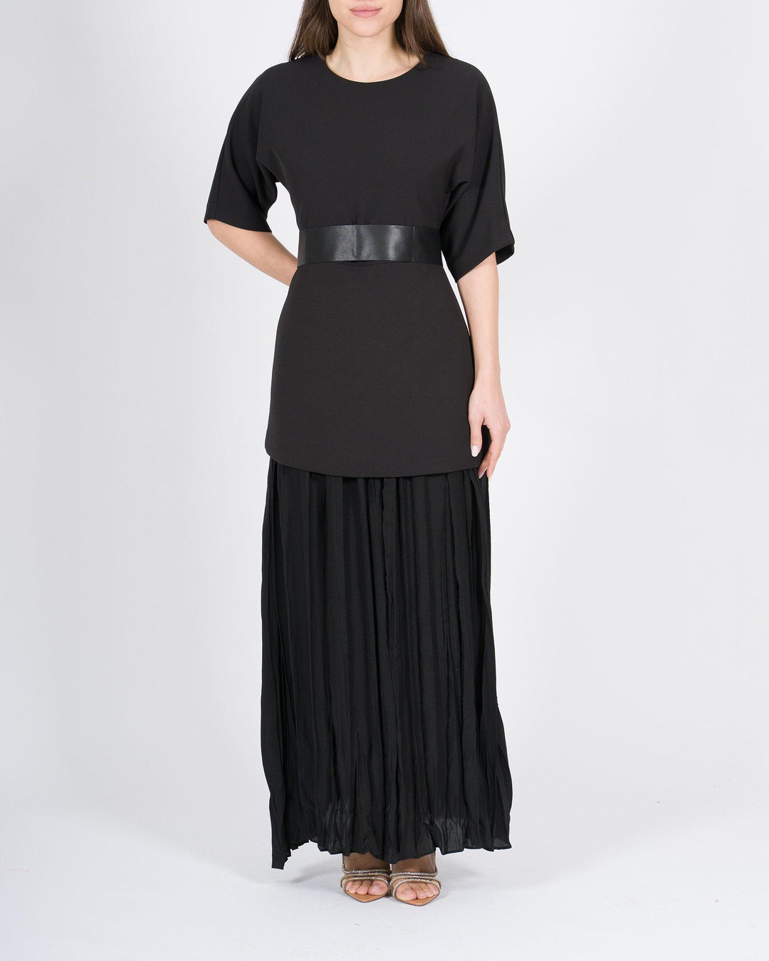 Abito MEIMEJ Manica Raglan con Plissé Finale nero 