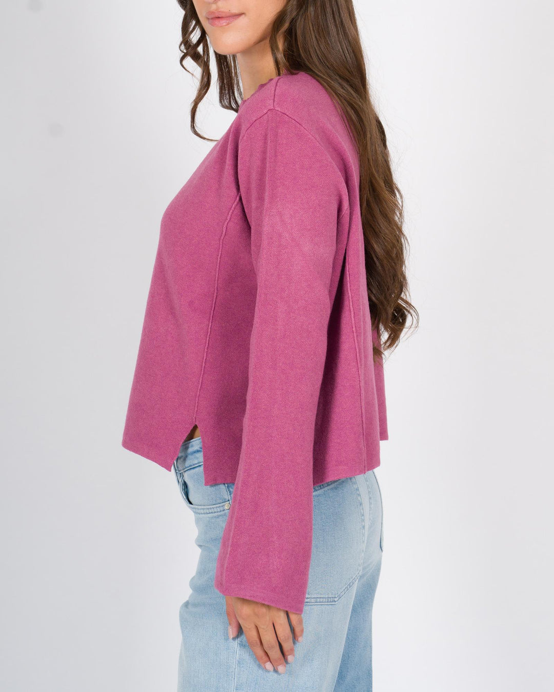 Maglia tagli polsi rosa 
