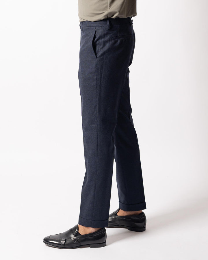 Pantalone Y Retro Pied de Poule Blu 