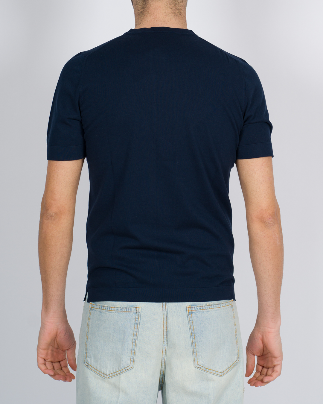 T-shirt cotone crepe blu 