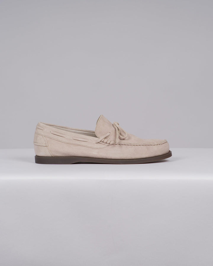 Mocassino Barca Uomo in Suede Beige 
