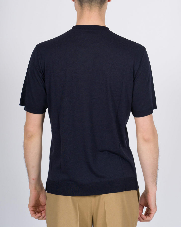 T-shirt Altea in lyocell blu 