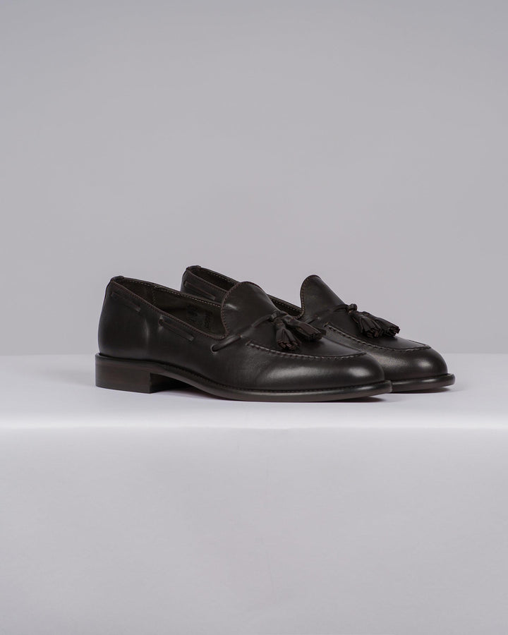 Mocassino Uomo Penny Loafer Testa di Moro con Nappine 