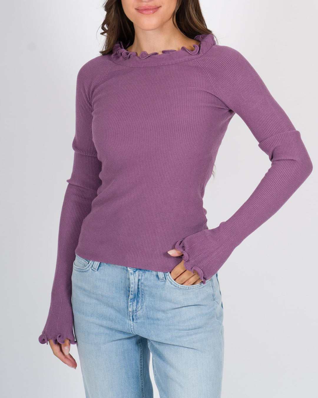 Pullover A Costine Melanzana 