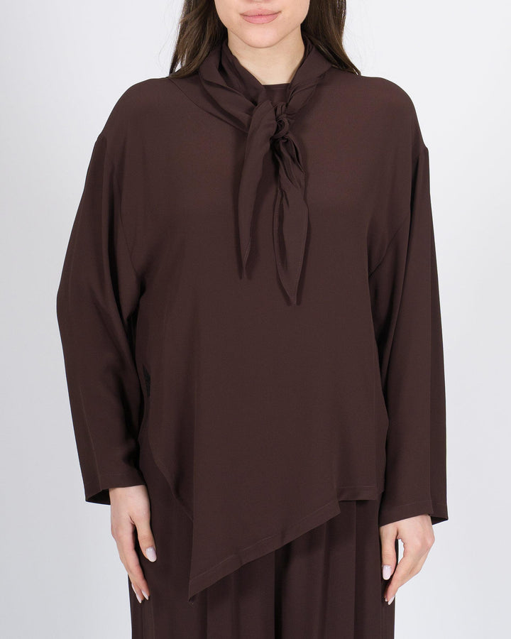 Blusa MEIMEJ Seta con Bordi Trapezio 