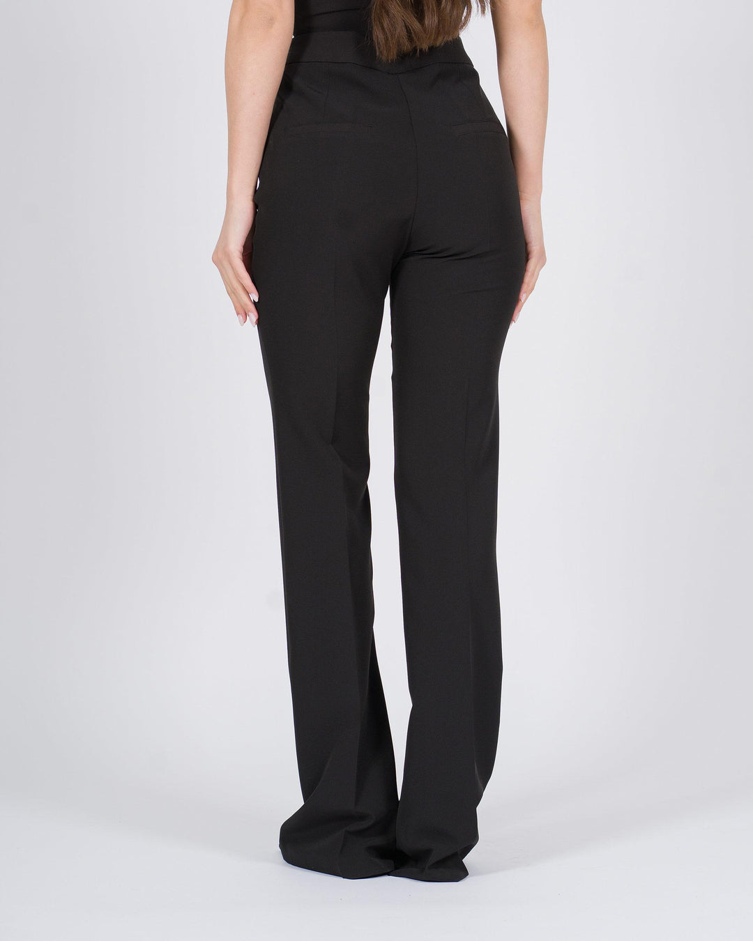 Pantalone ventre piatto silence nero a zampa nero 
