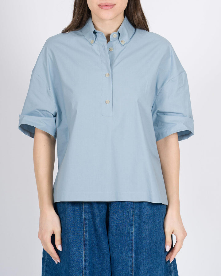 Camicia Scatolata ALYSI  Cotone Azzurro 