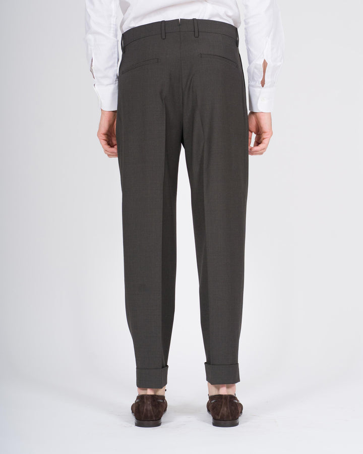 Pantalone Chiaia Misto Lana Marrone 
