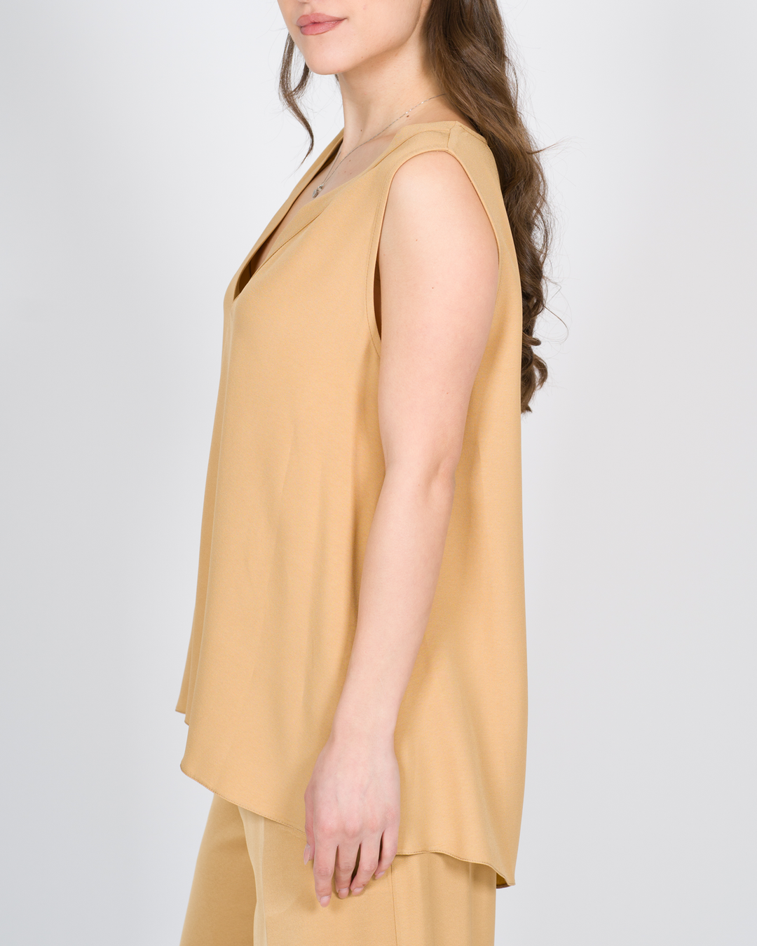 Blusa scollo V ocra 