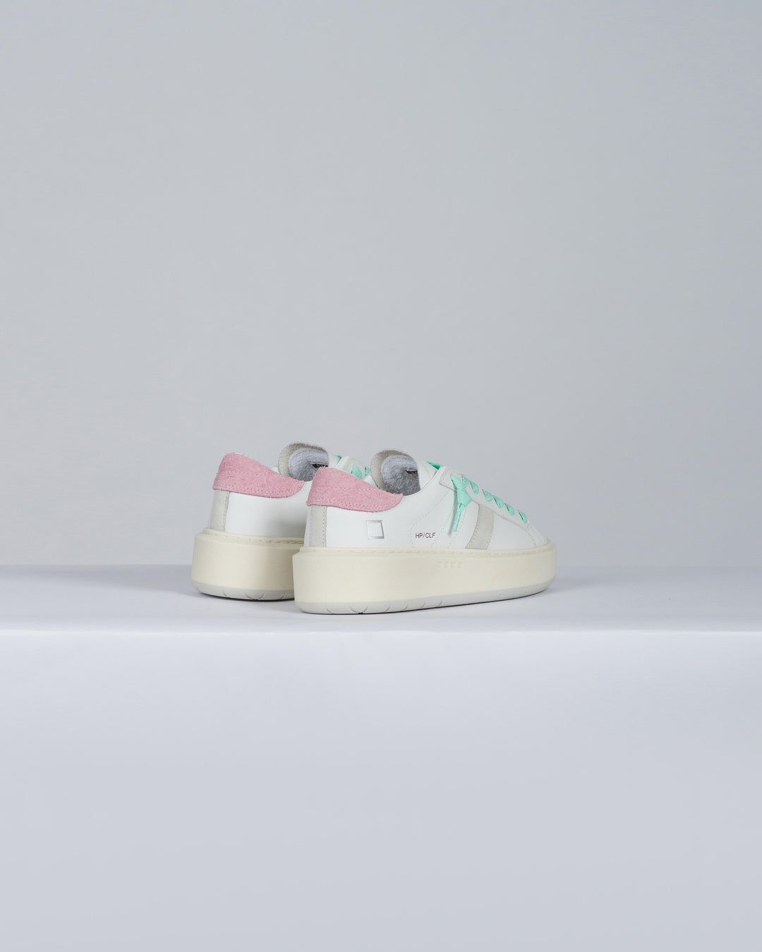 HILL LOW PLATFORM CALF WHITE-PINK<BR/> 