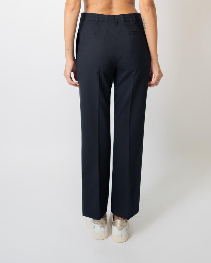 Pantaloni fresco lana blu 