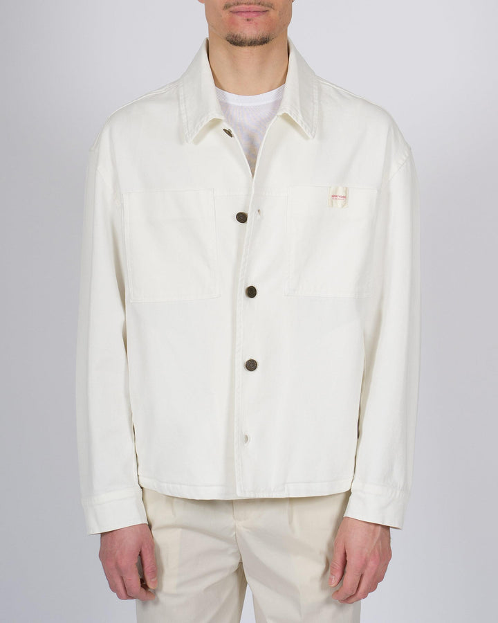 Giubbotto Uomo New York Resident in Cotone Bull Bianco 