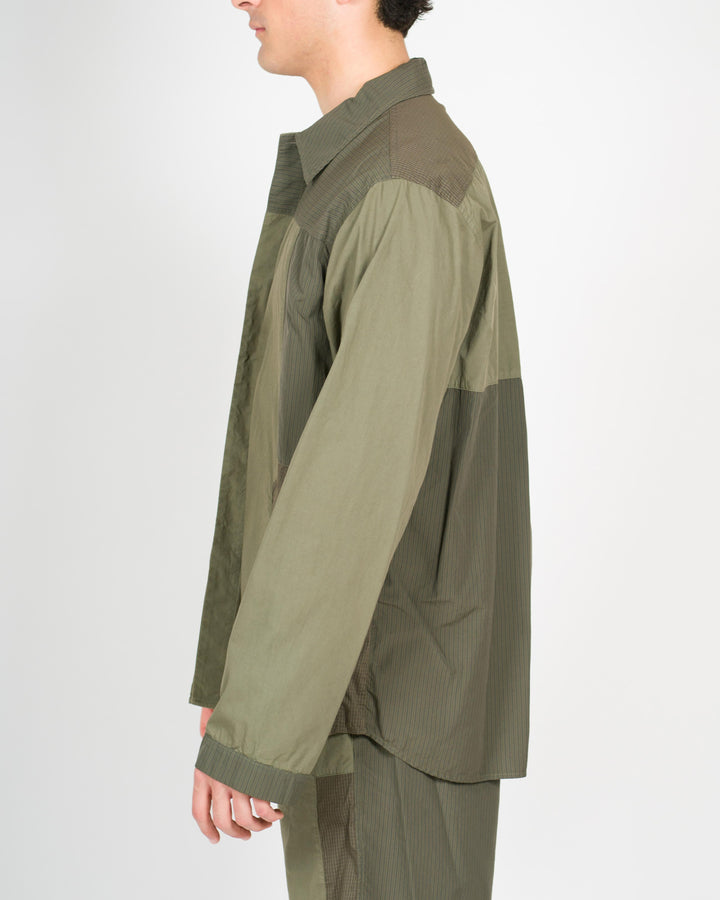 Overshirt cotone verde 
